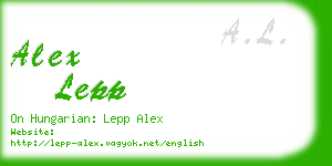 alex lepp business card